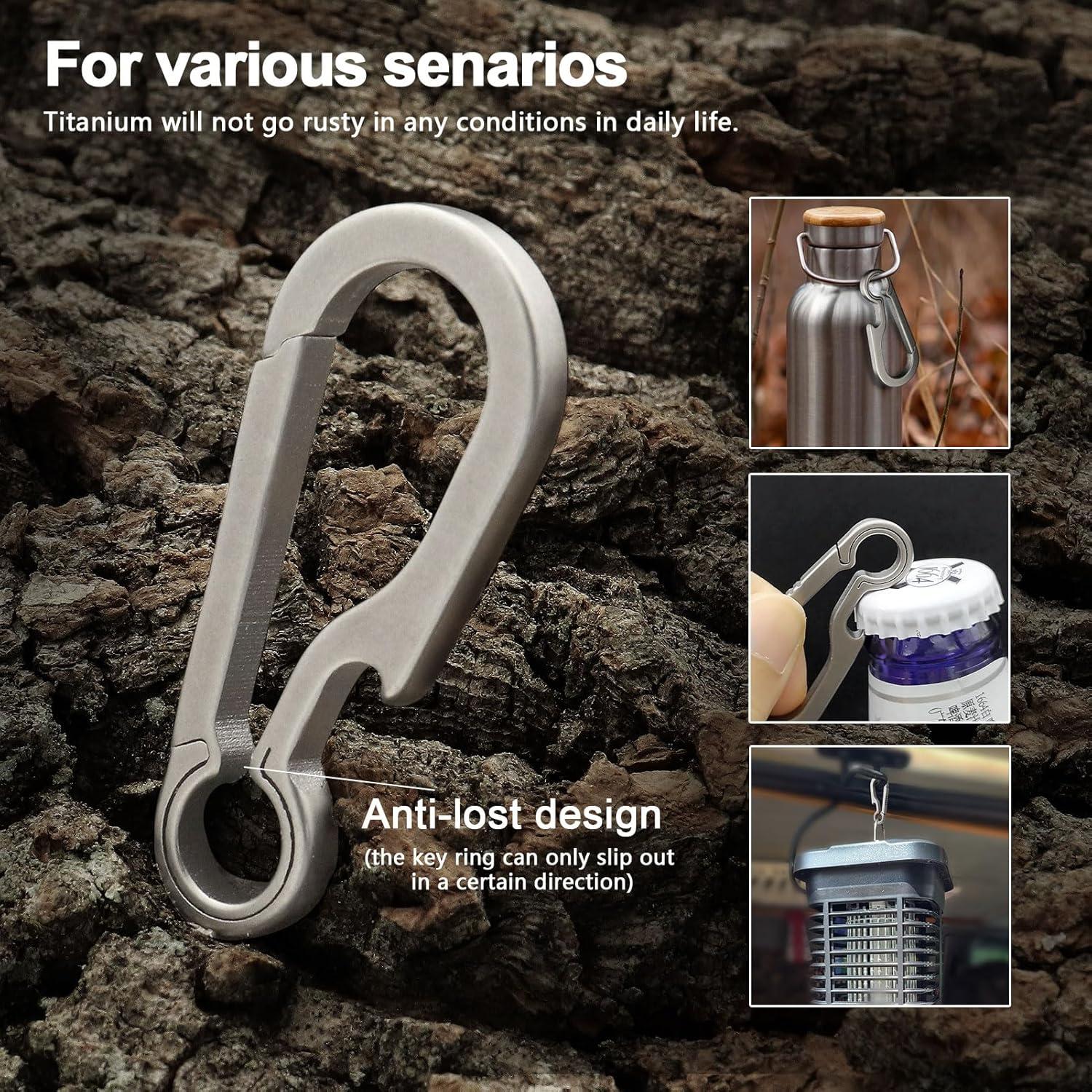 Llavero de Carabina de Titanio PJYTAC TKC02B Plata