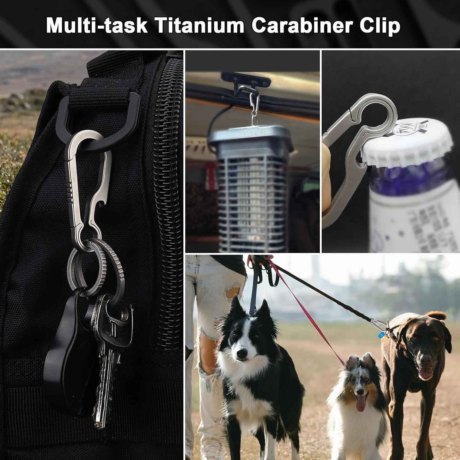 Llavero de Carabina de Titanio PJYTAC TKC02B Plata