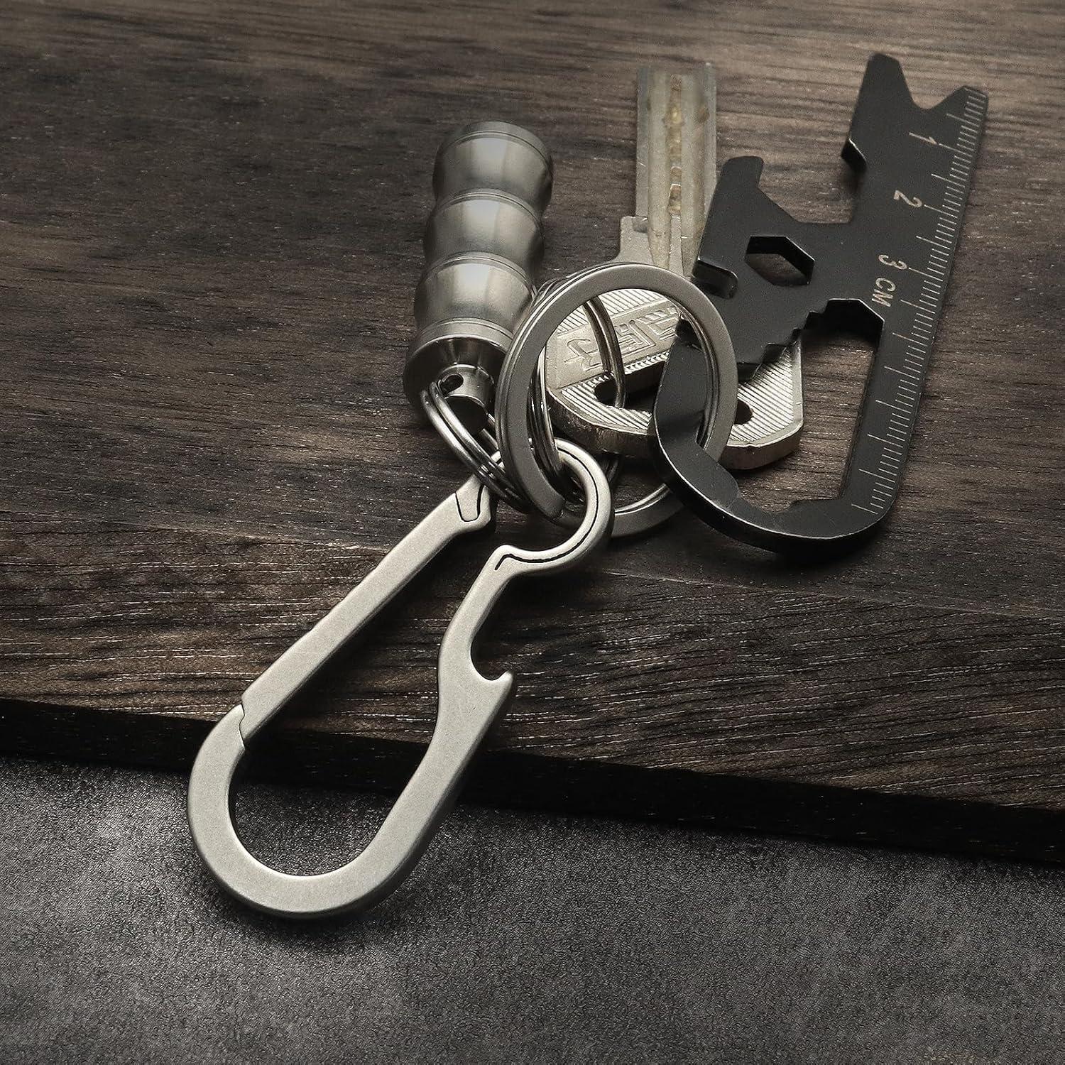 Llavero de Carabina de Titanio PJYTAC TKC02B Plata