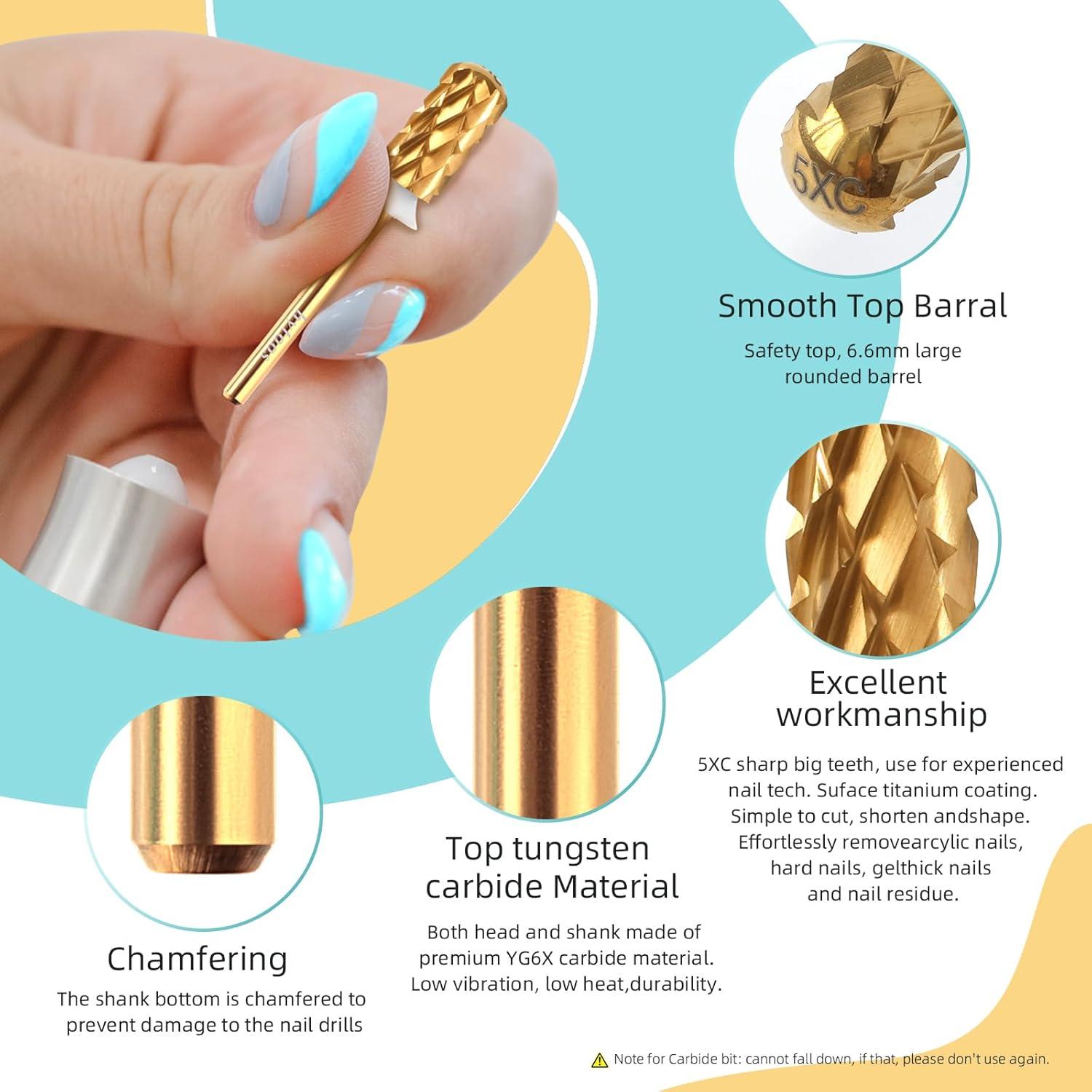 Broca de Uñas de Barril de Seguridad 5XC hytoos Titanio 2.35mm