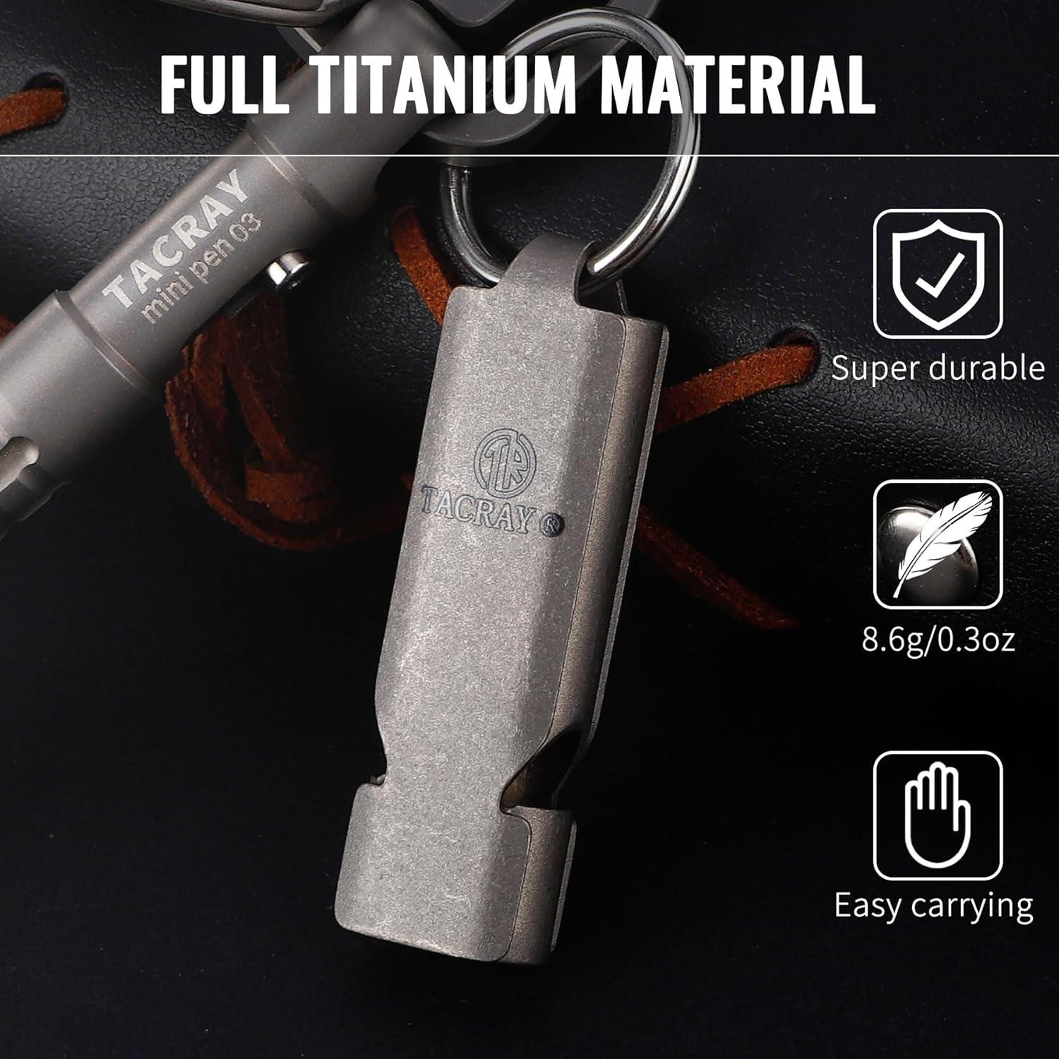 Silbato de Emergencia TACRAY TR-SSWS01-Ti Titanio 120 dB