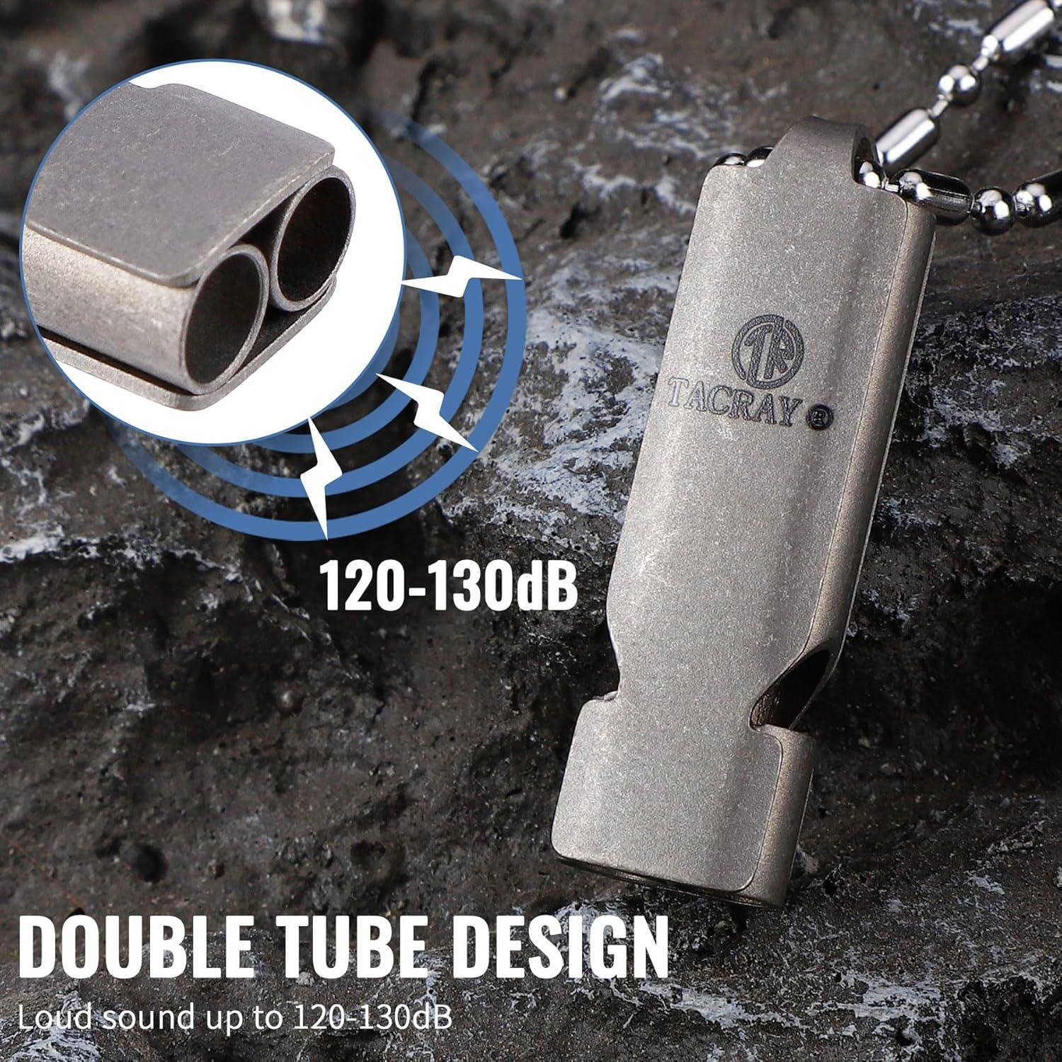 Silbato de Emergencia TACRAY TR-SSWS01-Ti Titanio 120 dB