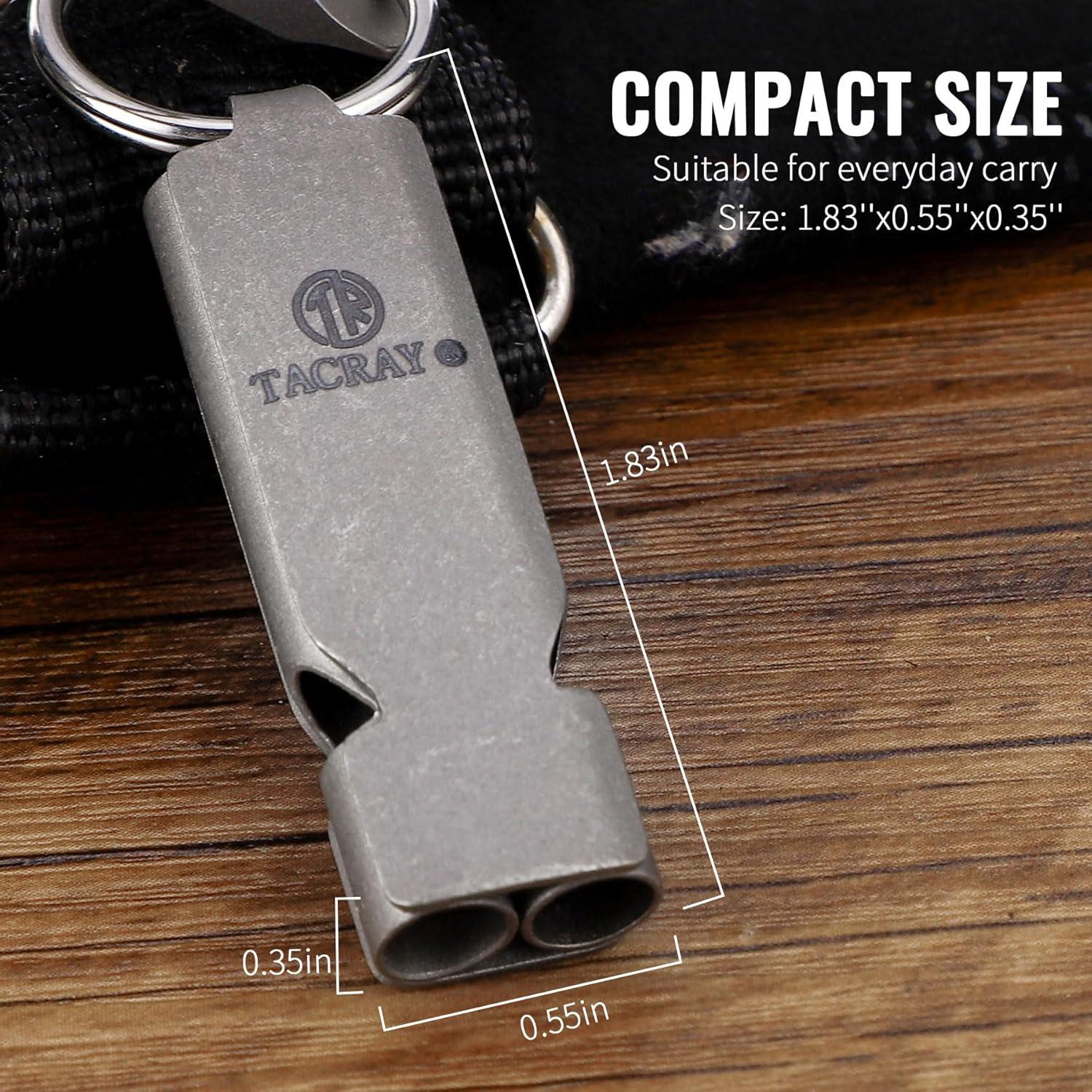 Silbato de Emergencia TACRAY TR-SSWS01-Ti Titanio 120 dB