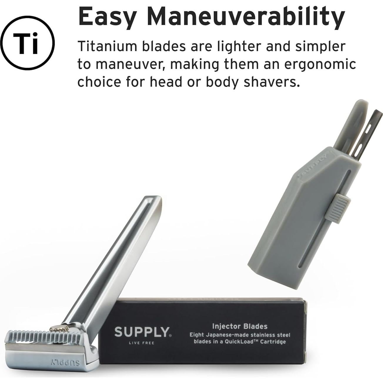 Cuchillas de Afeitar Supply Platinum - 8 Cuchillas de Titanio