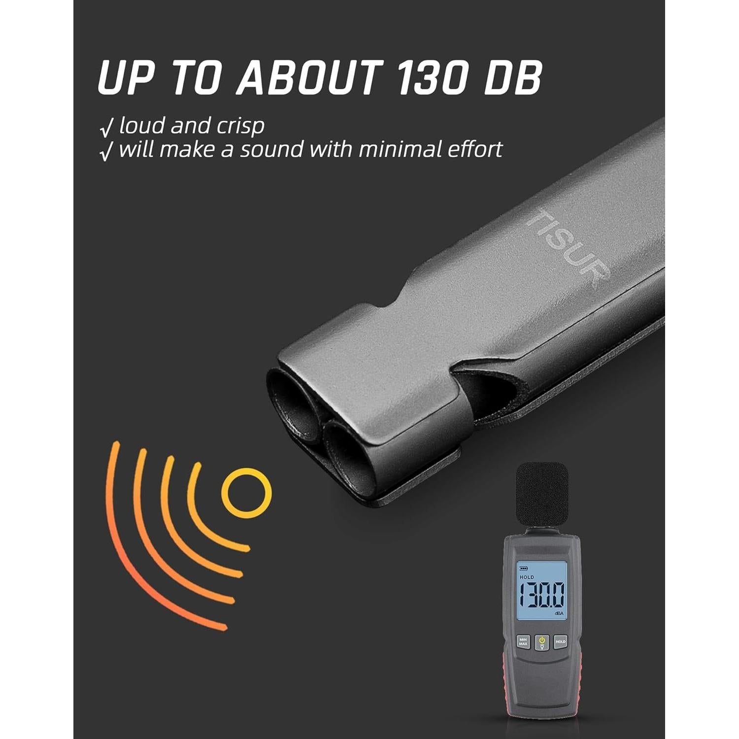 Silbato de Emergencia TISUR 130dB Titanio 2-Pack