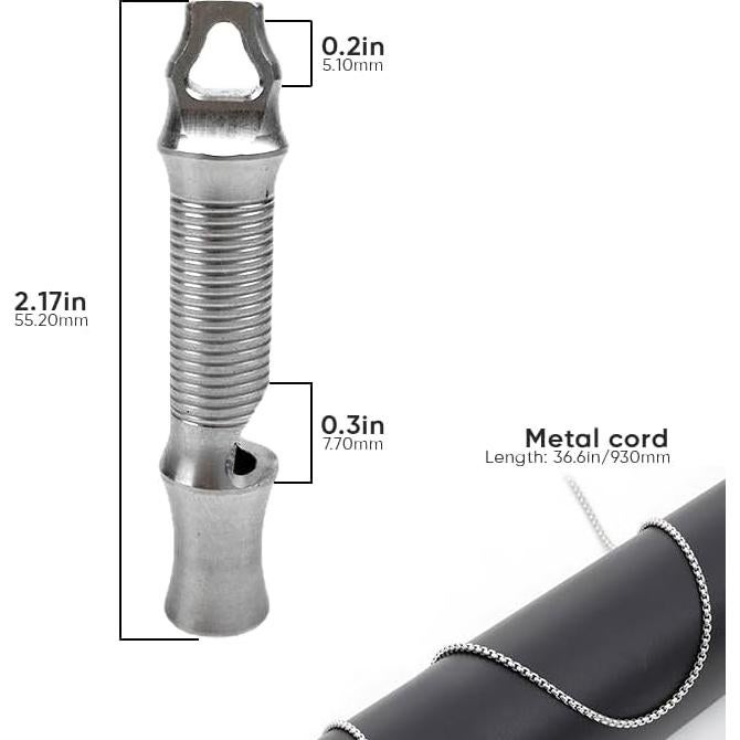 Silbato de Supervivencia KATULI de Titanio con Collar 51cm