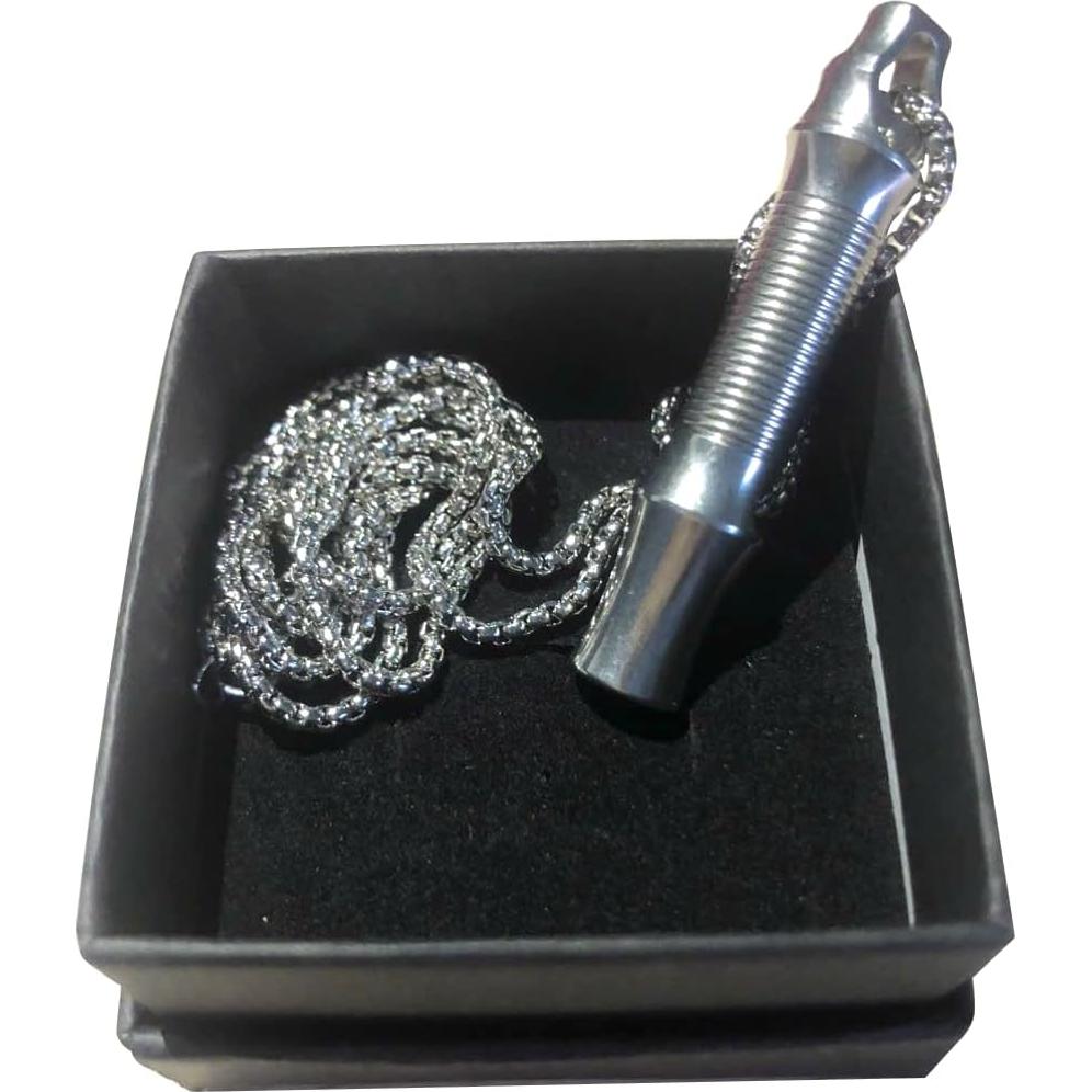 Silbato de Supervivencia KATULI de Titanio con Collar 51cm