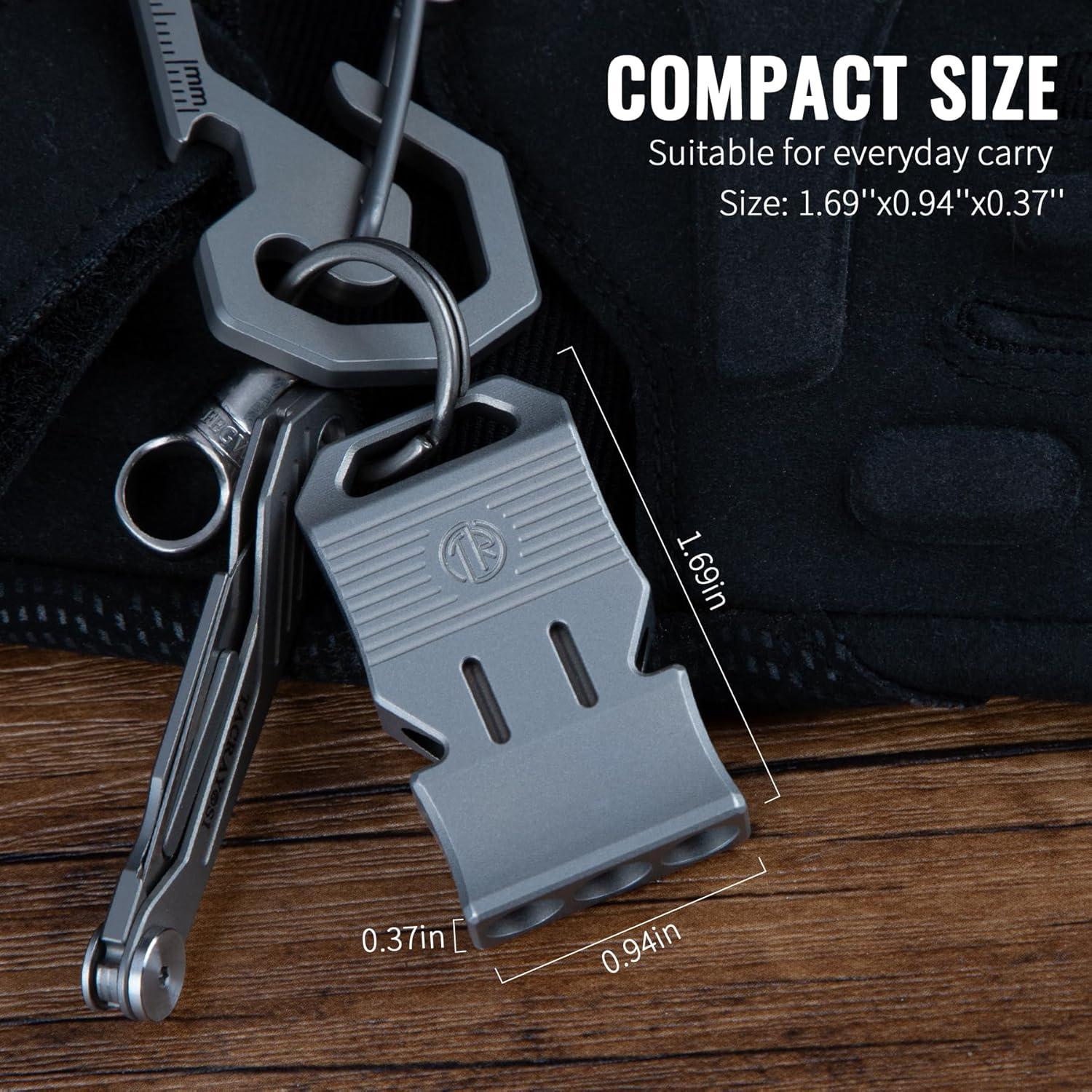 Silbato de Emergencia TACRAY de Titanio 120dB Portátil