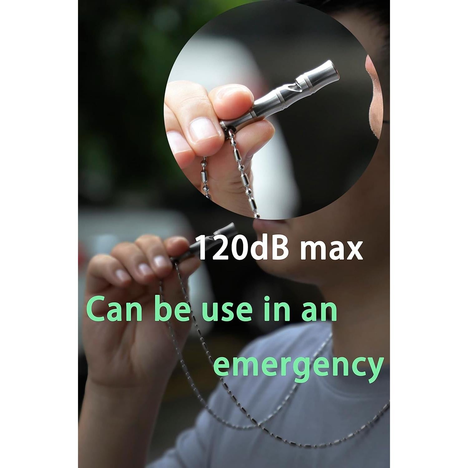 Silbato de Emergencia TACRAY de Titanio 120dB para Supervivencia