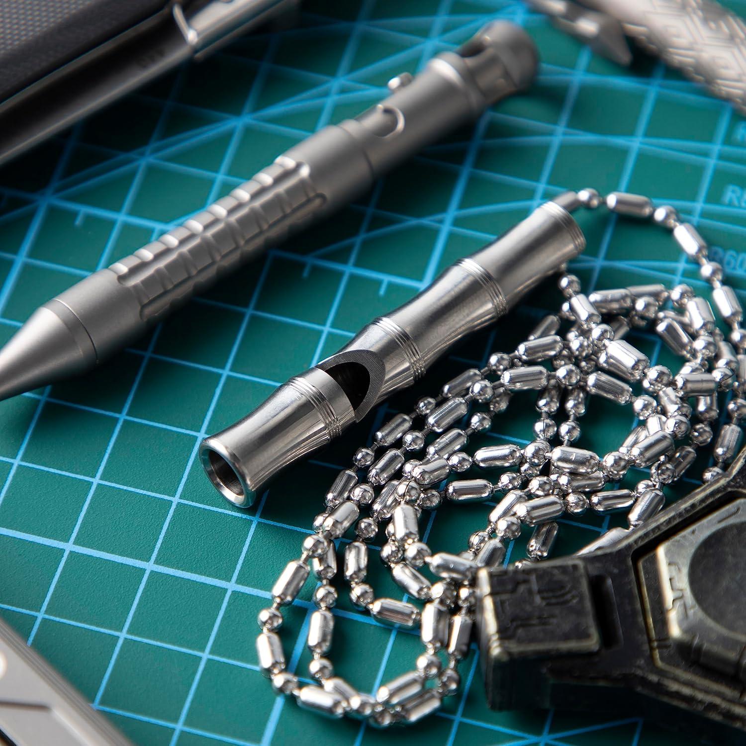 Silbato de Emergencia TACRAY de Titanio 120dB para Supervivencia