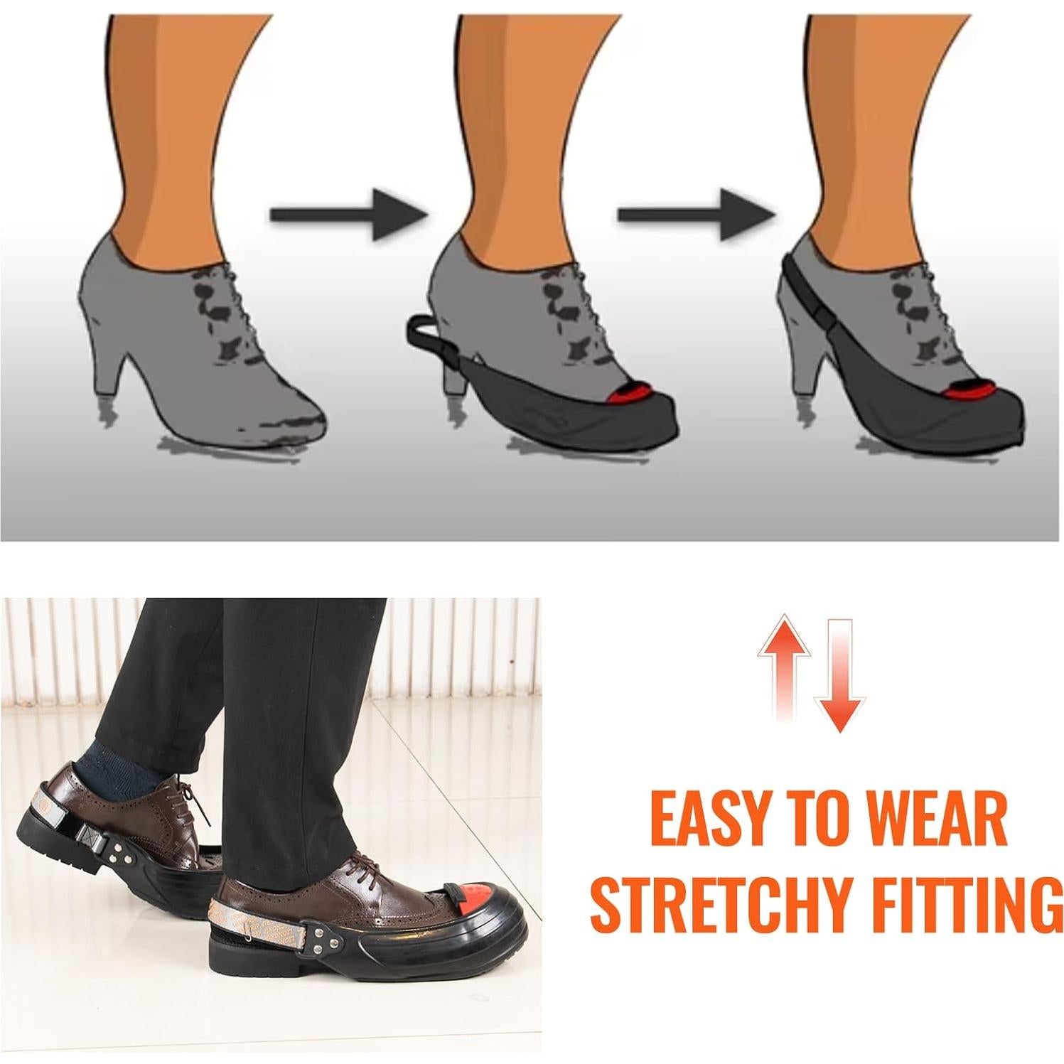 Cubiertas de Punta de Acero LFGUD para Zapatos Seguridad M Rojo