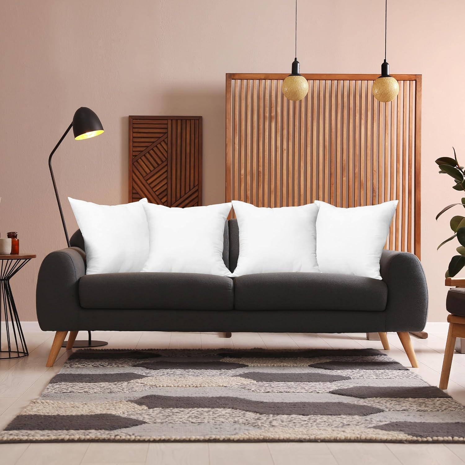 Cojines Decorativos Utopia Bedding Juego de 4 Blanco 43x43cm