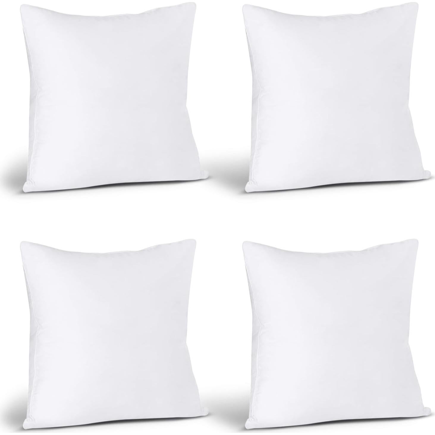 Cojines Decorativos Utopia Bedding Juego de 4 Blanco 43x43cm