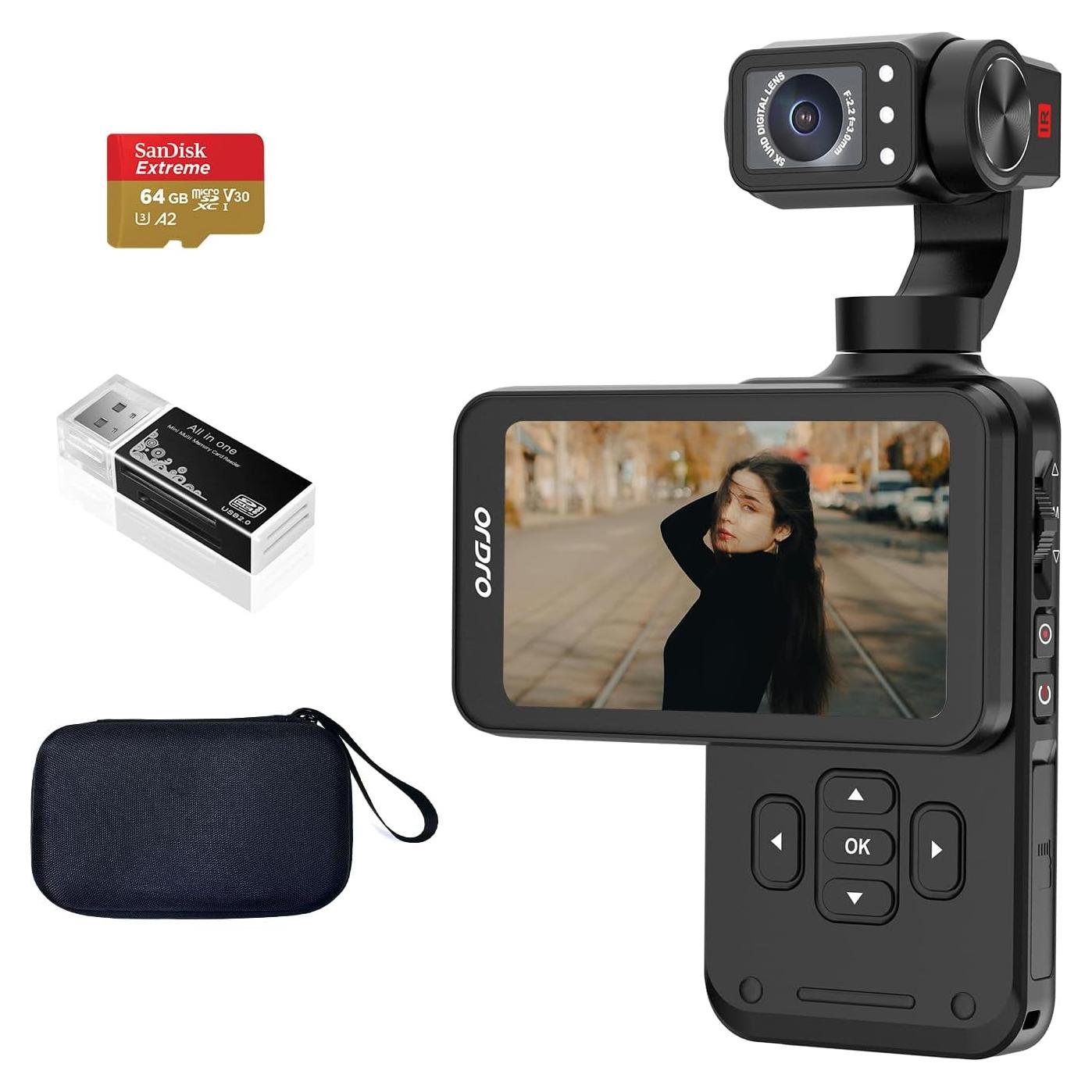 Cámara de Video ORDRO M5 5K con WiFi y Estabilización 3 Ejes