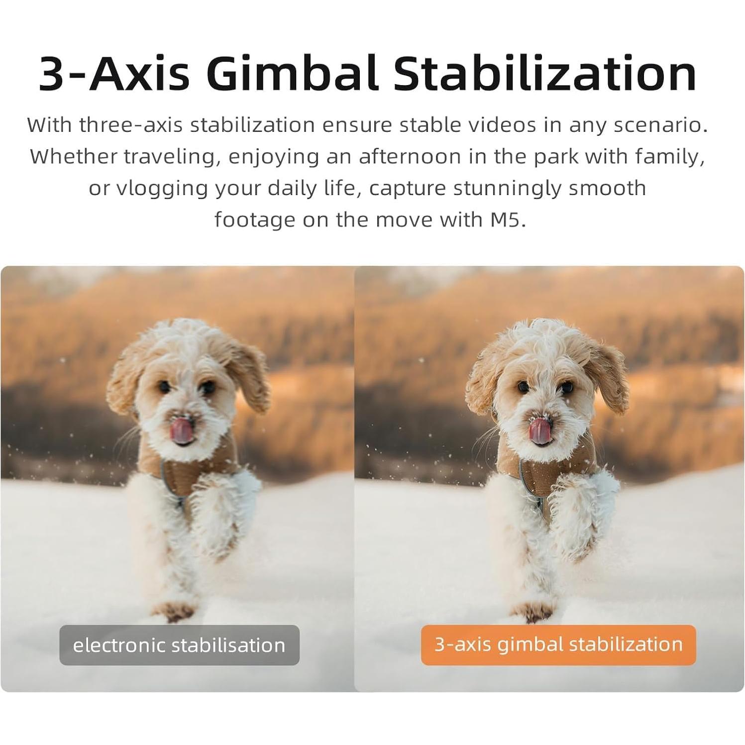 Cámara de Video ORDRO M5 5K con WiFi y Estabilización 3 Ejes