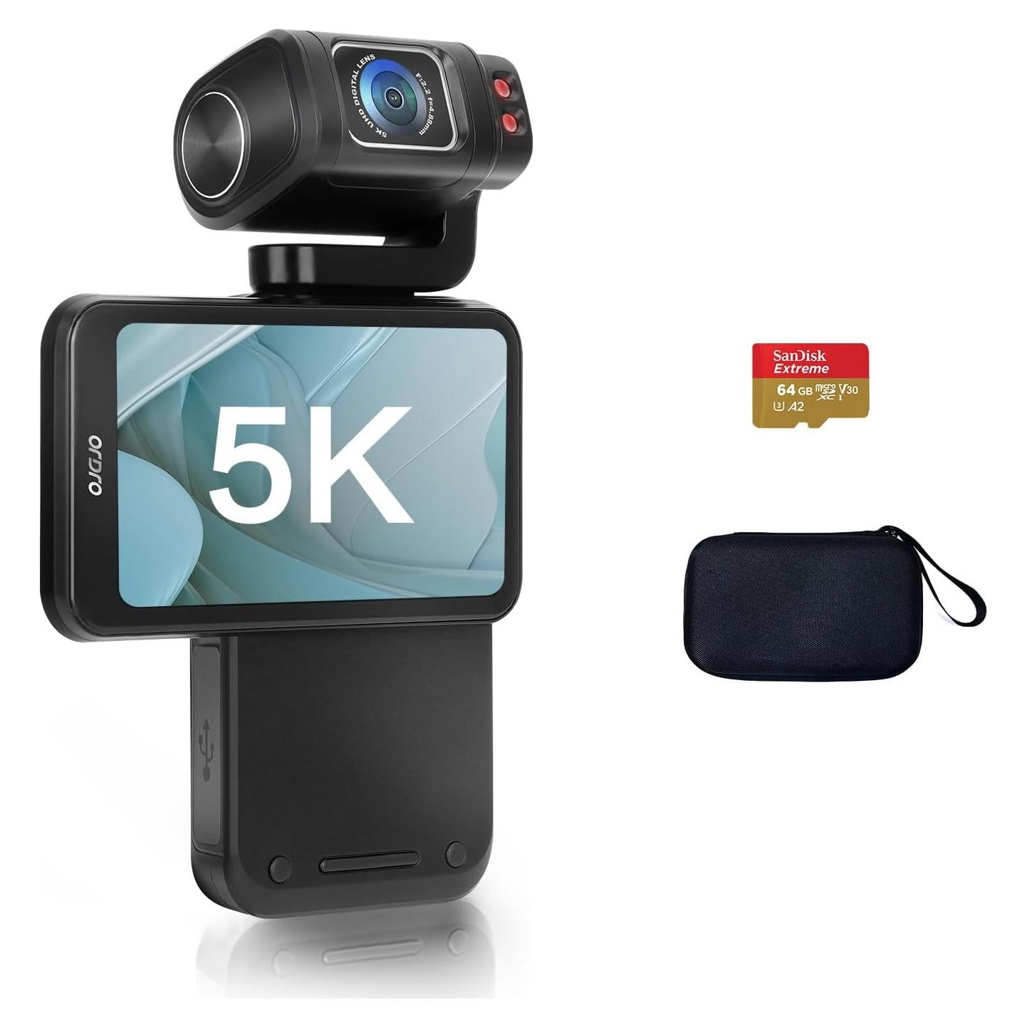 Cámara de Video Ordro M3 5K UHD con Pantalla Táctil 3.5"