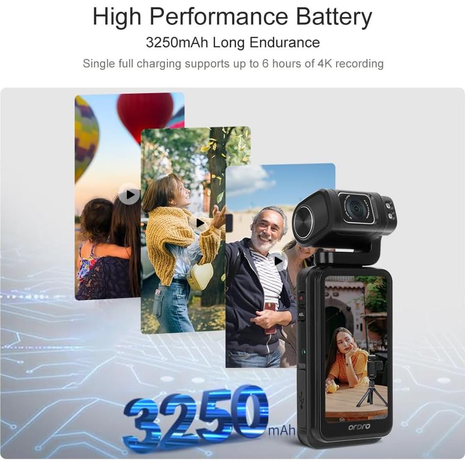 Cámara de Video Ordro M3 5K UHD con Pantalla Táctil 3.5"