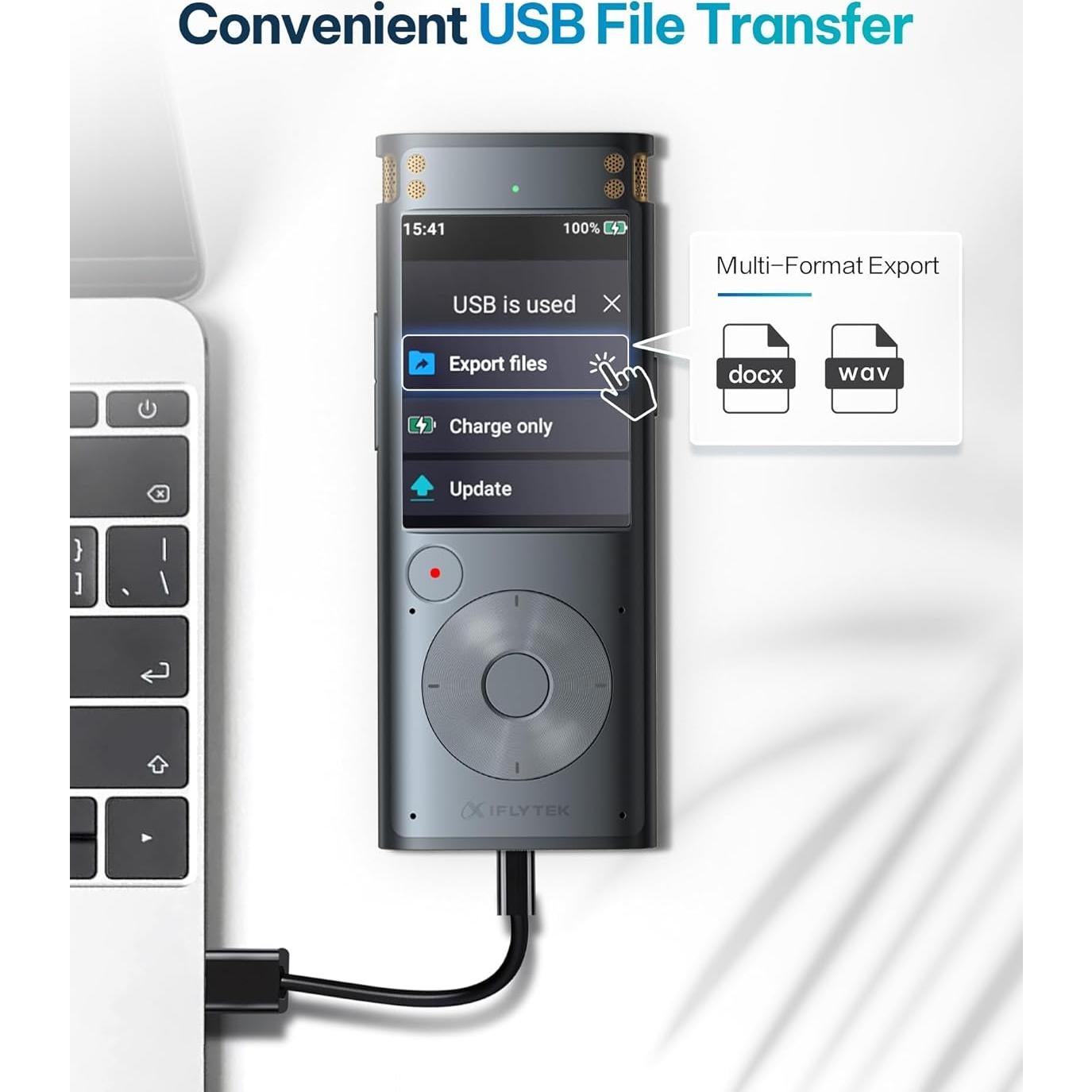 Grabadora de Voz Digital iFLYTEK 302Pro AI con Transcripción 5 Idiomas