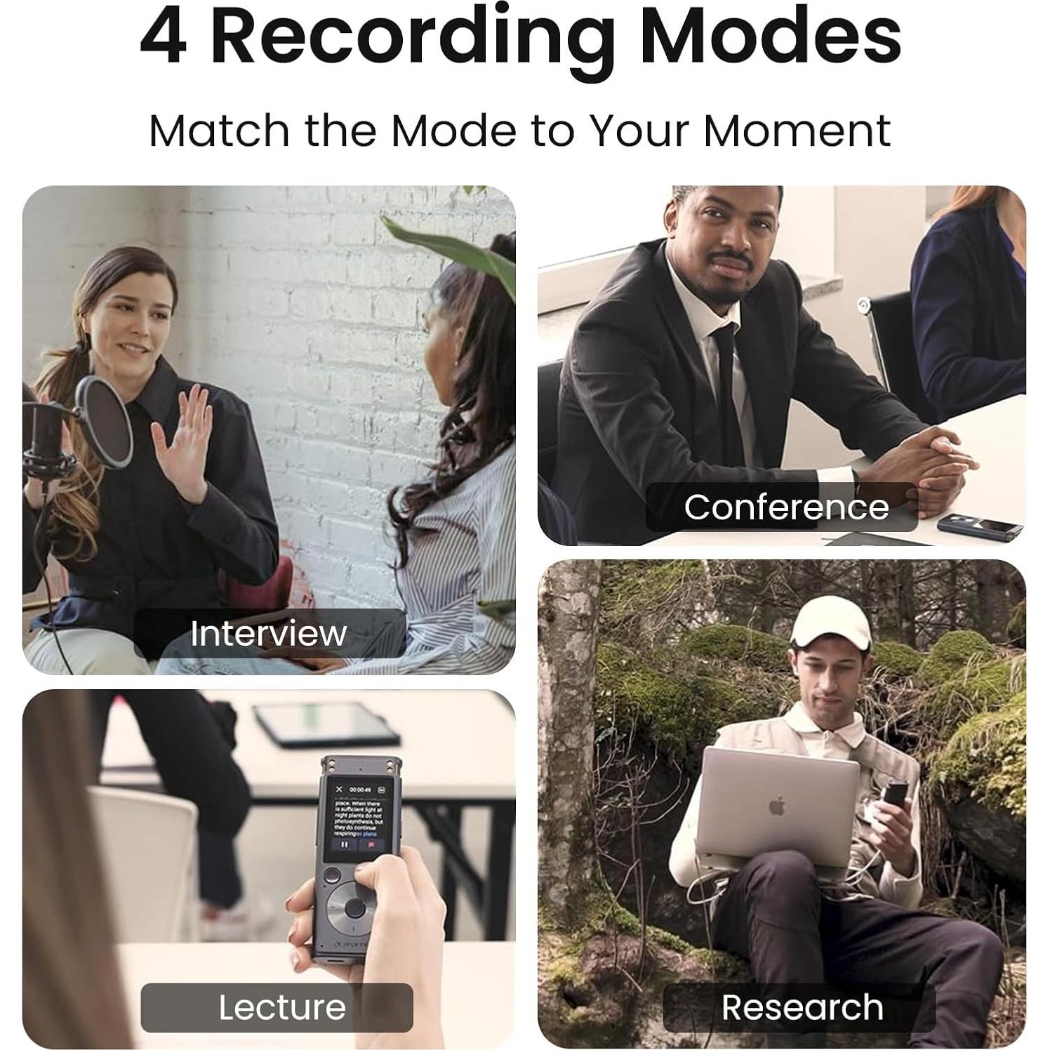 Grabadora de Voz Digital iFLYTEK SR302Pro 32GB con Transcripción