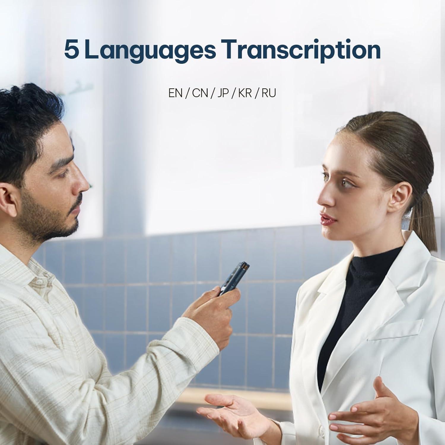 Grabadora de Voz AI iFLYTEK con Transcripción 5 Idiomas