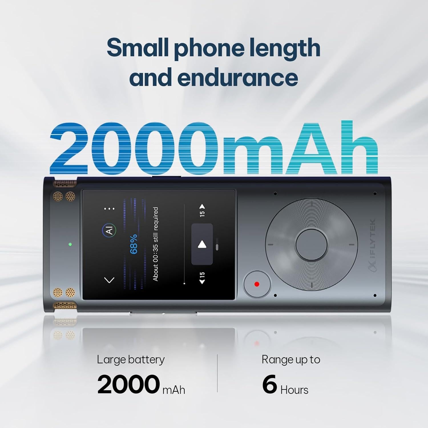 Grabadora de Voz AI iFLYTEK con Transcripción 5 Idiomas