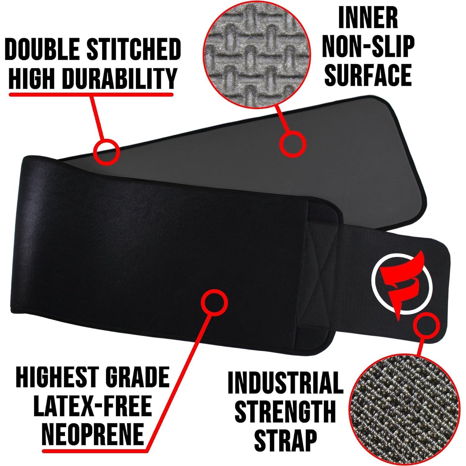 Cinturón Sauna Fitru Unisex XXL 25.4x152.4cm Negro