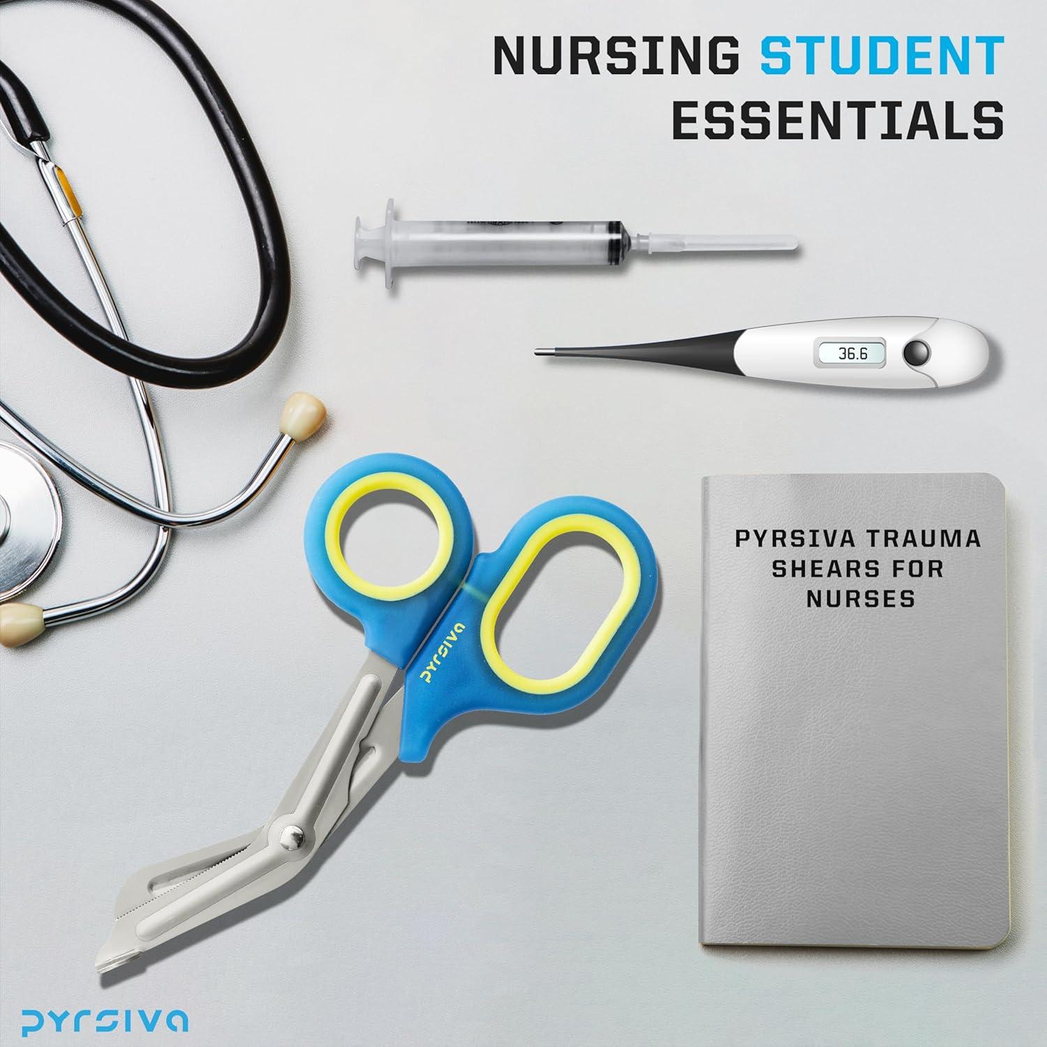 Glow in the Dark Trauma Shears – 7.5" Titanium-Coated Stainless Steel Bandage Scissors for Nurses, EMTs & Doctors | Professional Medical Shears for First Responders & Wound Care