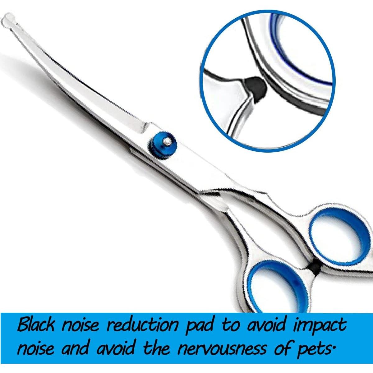 Tijeras de Aseo para Perros Nlmskzzy Curvadas Acero Inoxidable
