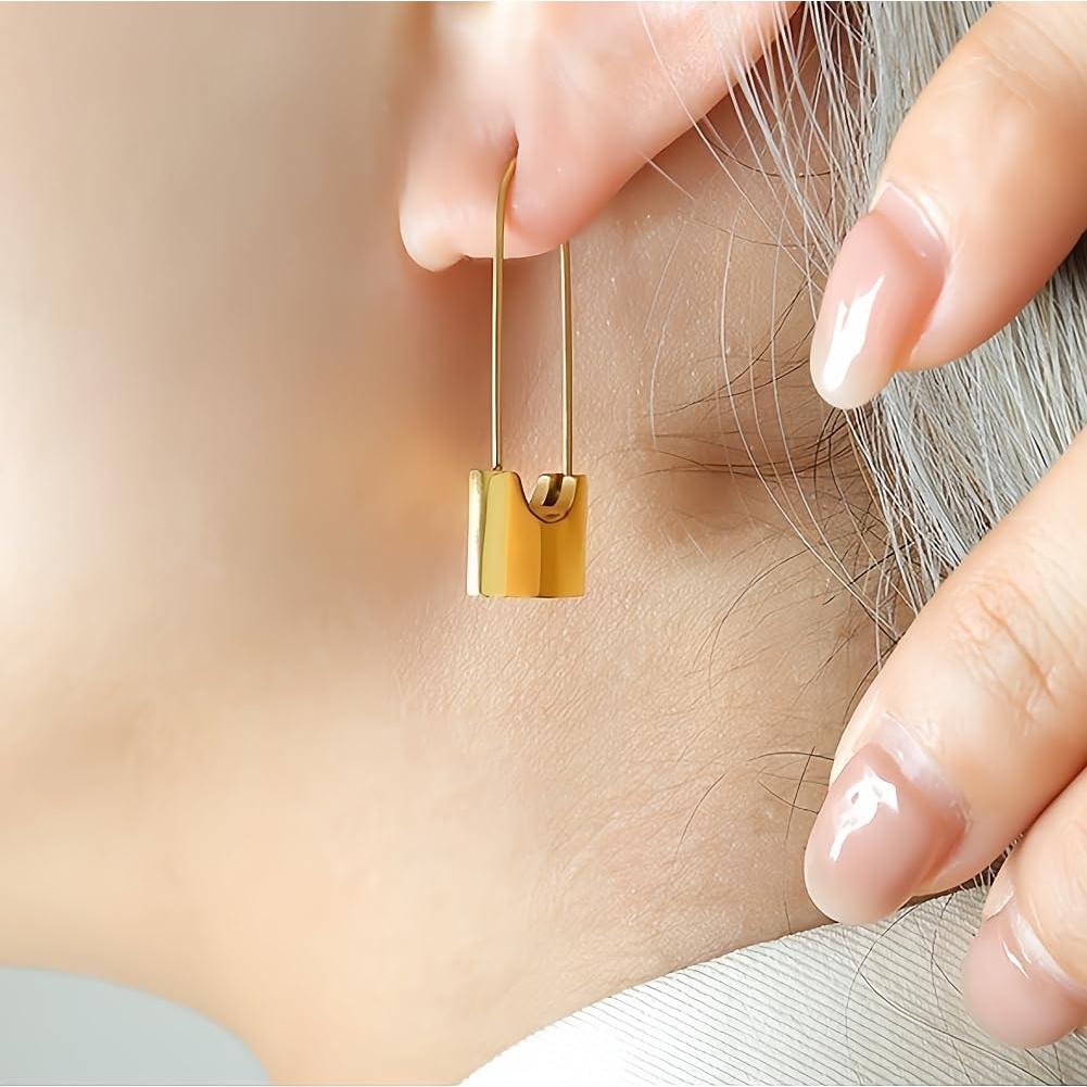 Pendientes de Seguridad de Titanio Hipoalergénicos Oro 18k
