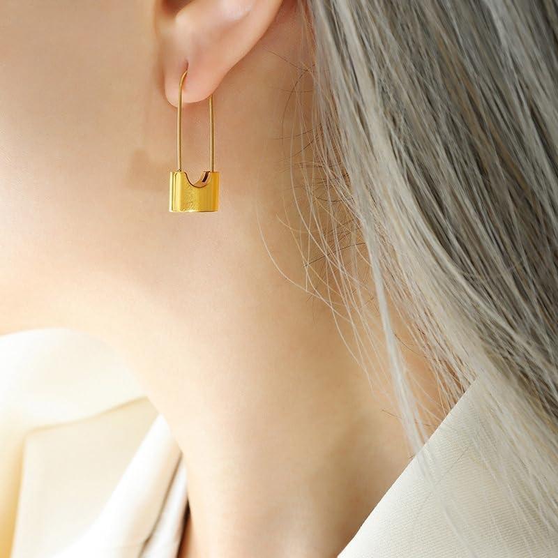 Pendientes de Seguridad de Titanio Hipoalergénicos Oro 18k