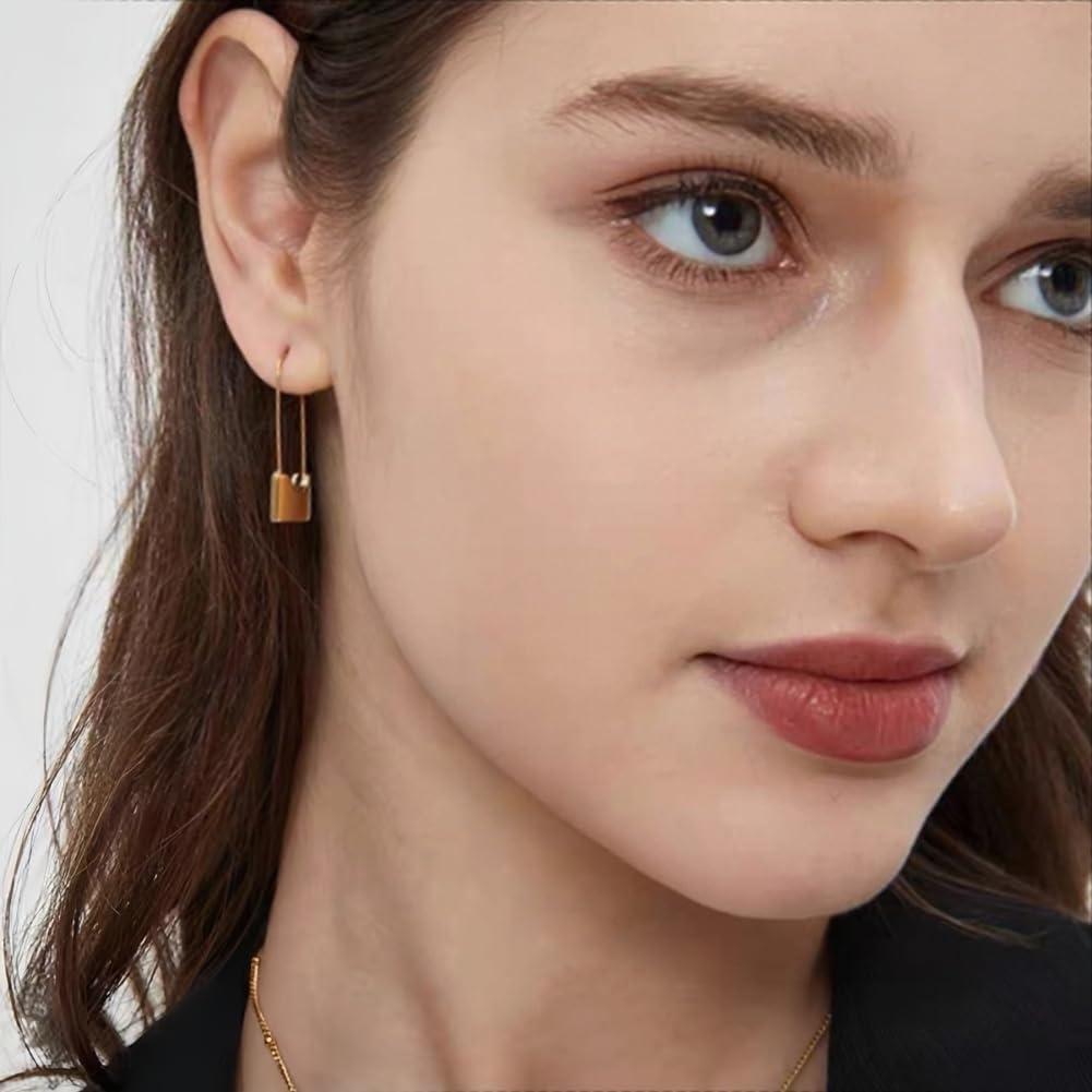 Pendientes de Seguridad de Titanio Hipoalergénicos Oro 18k