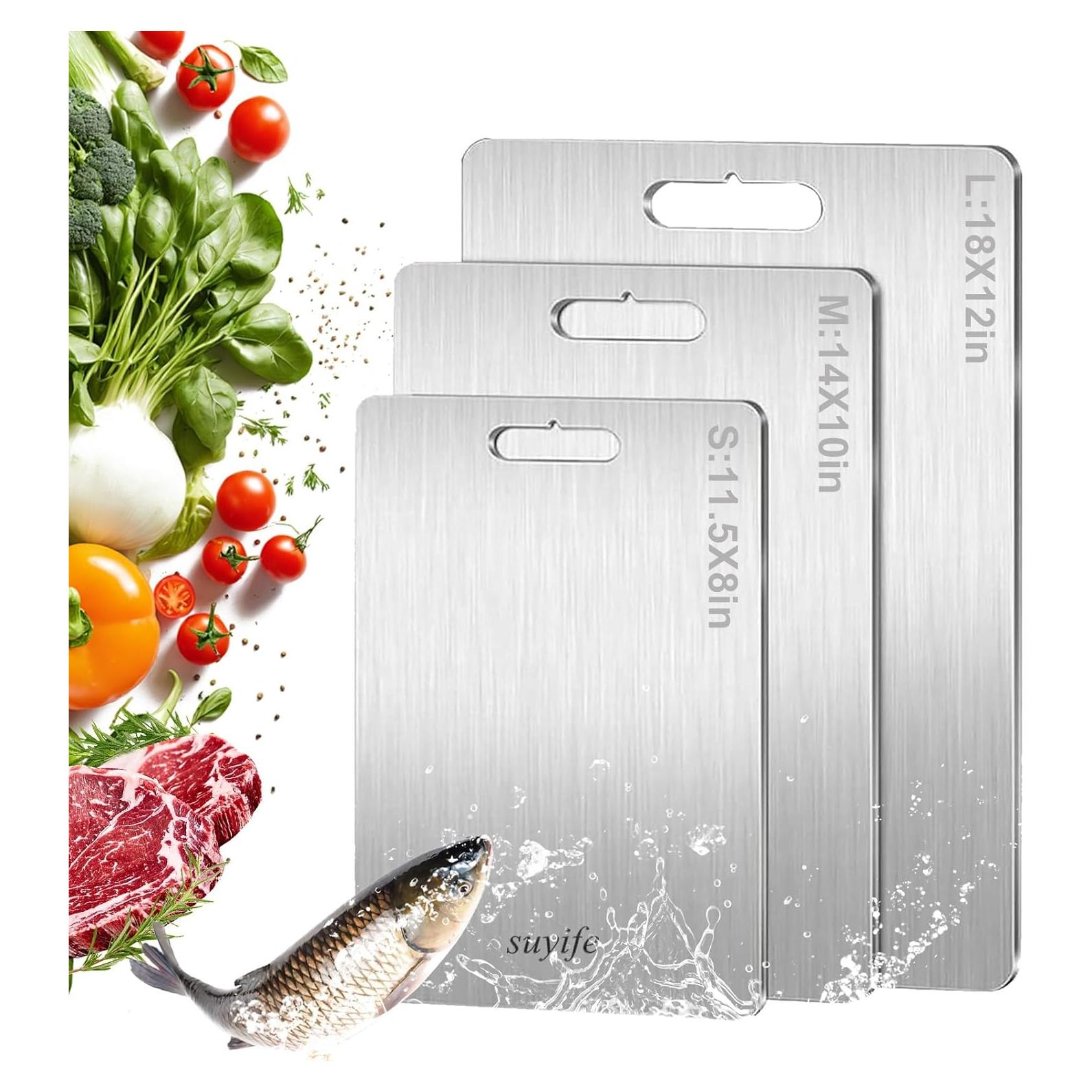 Juego de Tablas de Cortar de Titanio NSLLL - 3 Piezas 29.21-45.72 cm