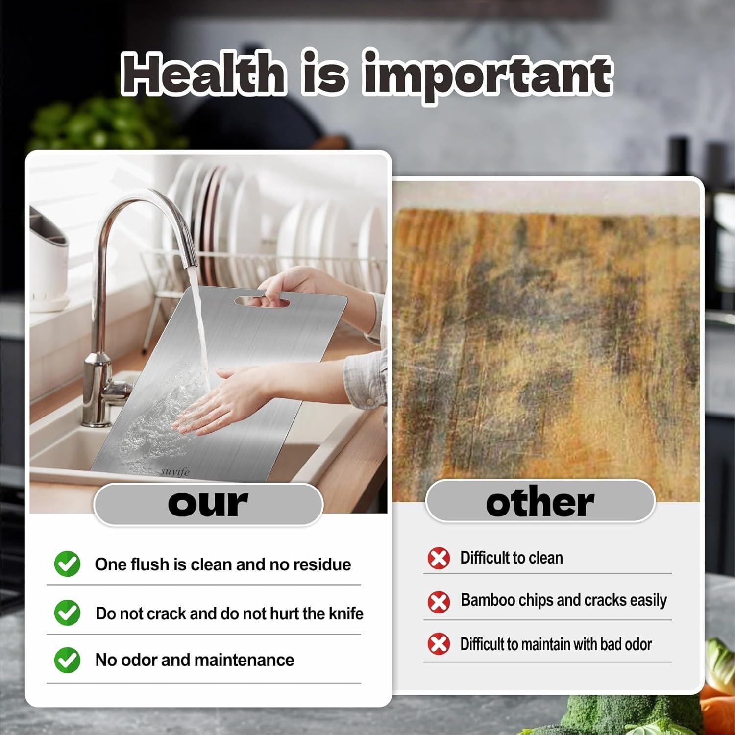 Juego de Tablas de Cortar de Titanio NSLLL - 3 Piezas 29.21-45.72 cm