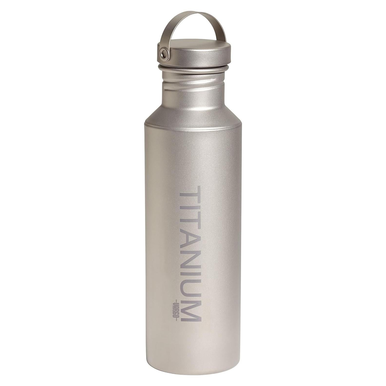 Vargo Titanium Water Bottle with Ti Lid | 100% Titanium Construction | 650 ml Capacity | Weighs 3.9 ounces