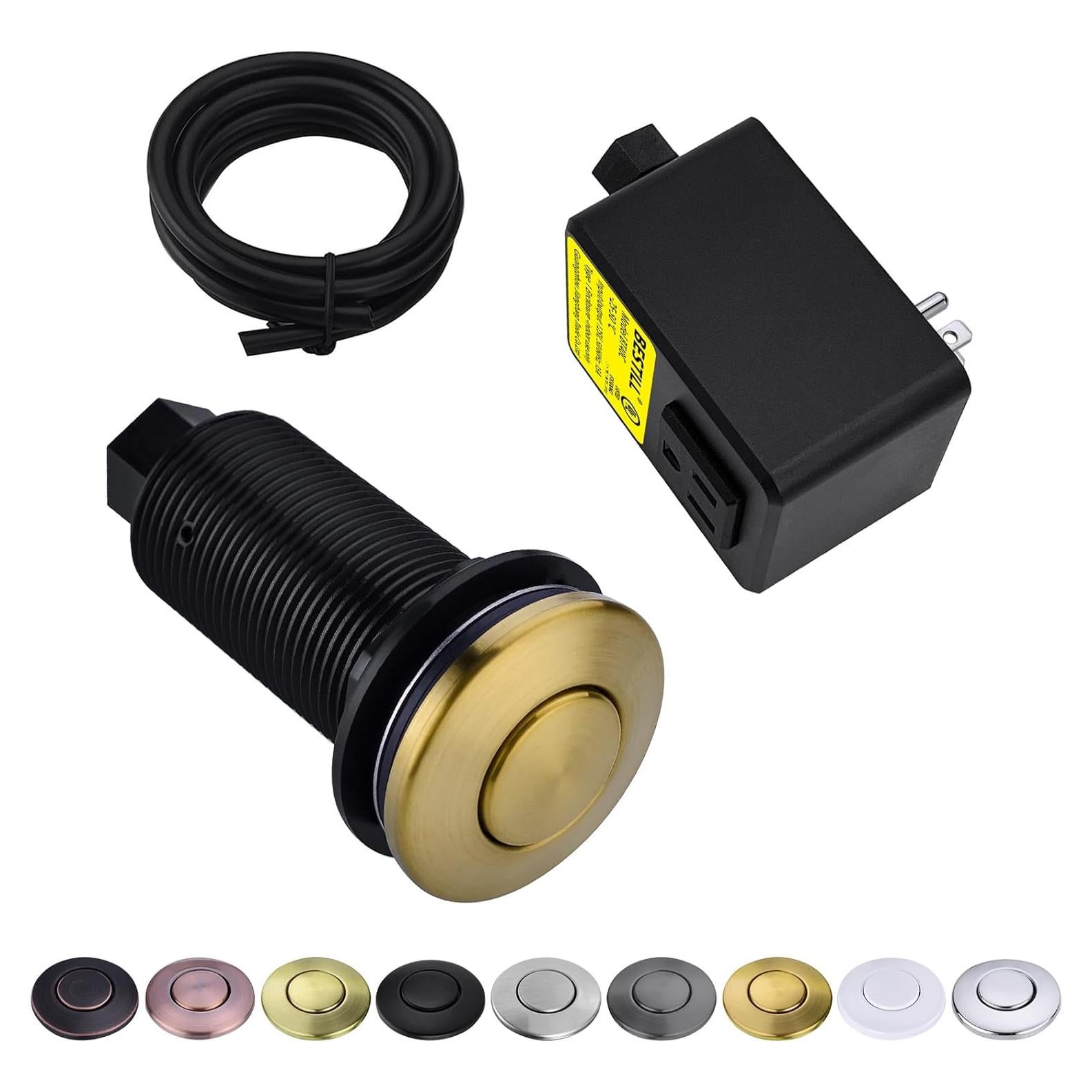 Botón de Descarga de Basura BESTILL, Interruptor de Aire 9.14 cm