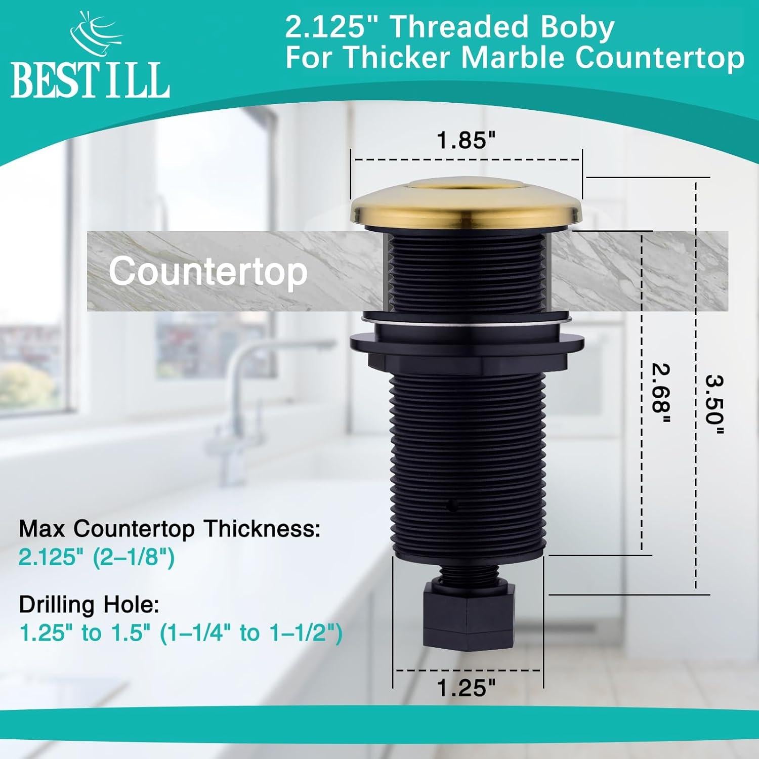 Botón de Descarga de Basura BESTILL, Interruptor de Aire 9.14 cm