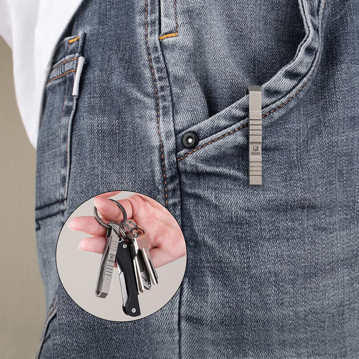 Clip de Llave TISUR de Titanio, Soporte Práctico y Ligero