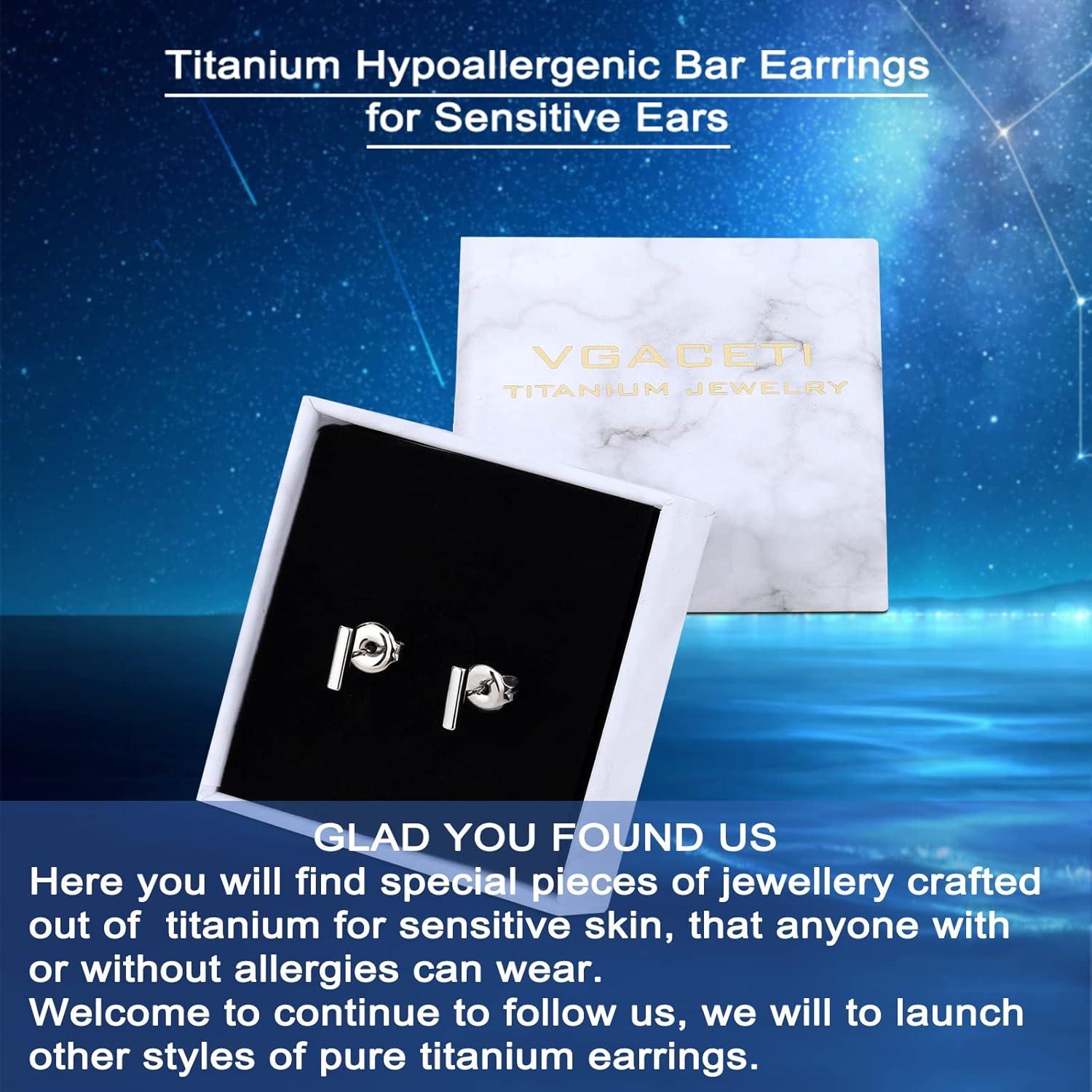 Pendientes de Titanio Hipoalergénicos VGACETI - Estilo Bar