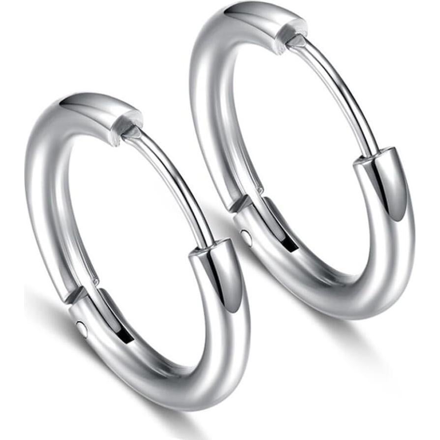Pendientes de Aro Hipoalergénicos ZHIYAOR 18G Acero Inoxidable