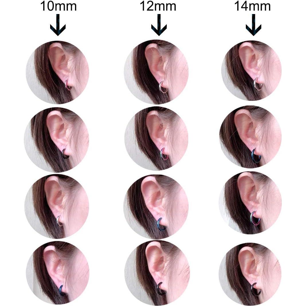 Pendientes de Aro Hipoalergénicos ZHIYAOR 18G Acero Inoxidable