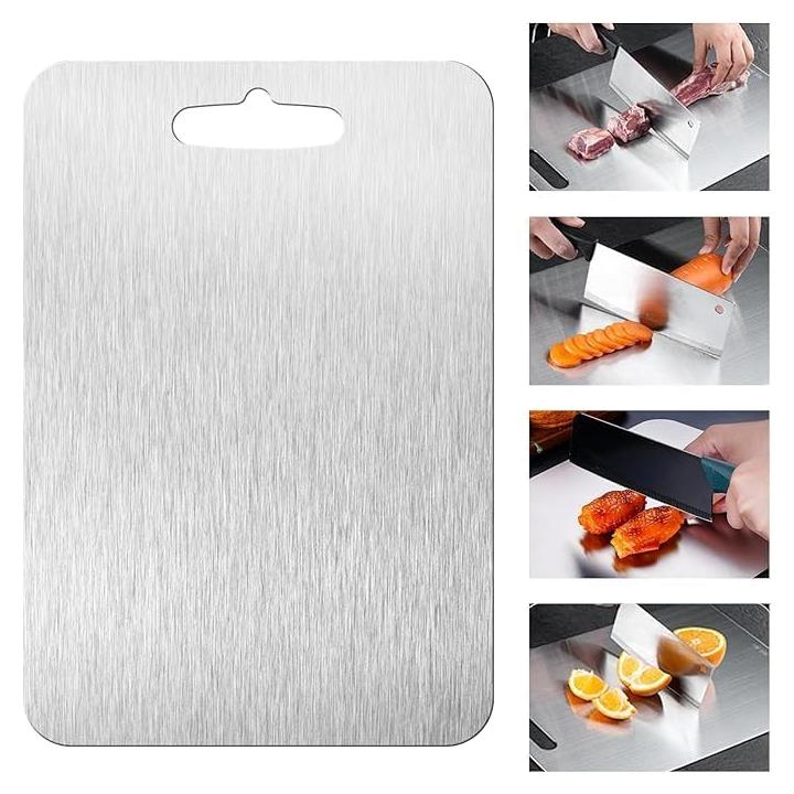 Tabla de Cortar de Titanio AOWBCGD 35.56x25.4 cm Doble Cara