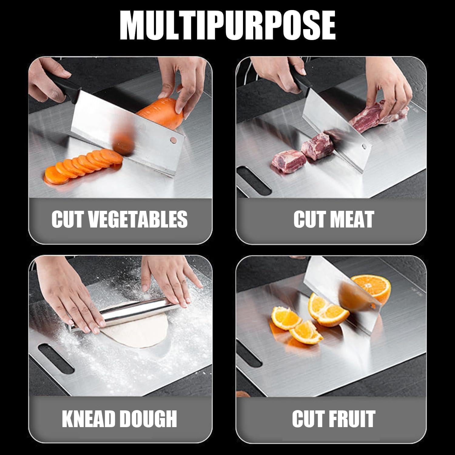 Tabla de Cortar de Titanio AOWBCGD 35.56x25.4 cm Doble Cara