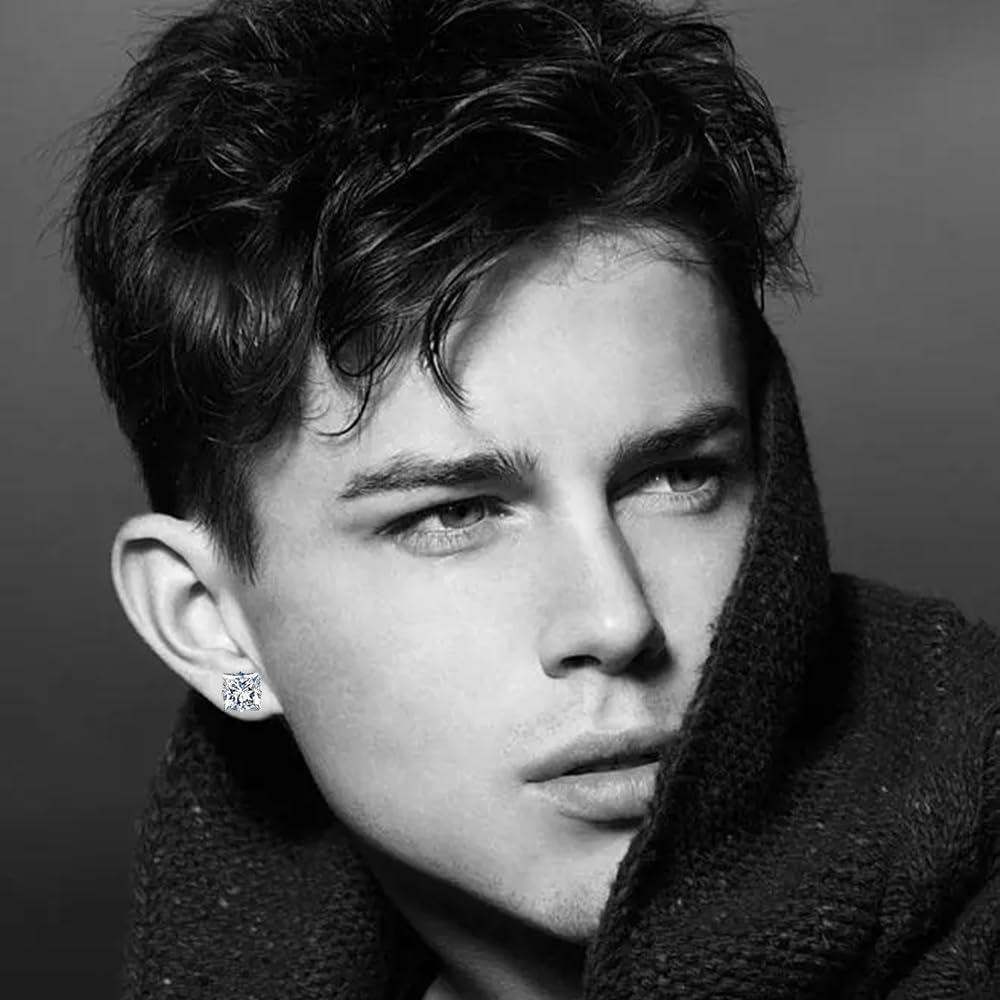 Pendientes Hopply 4 Pares Acero Inoxidable 6mm Zirconia Cubica