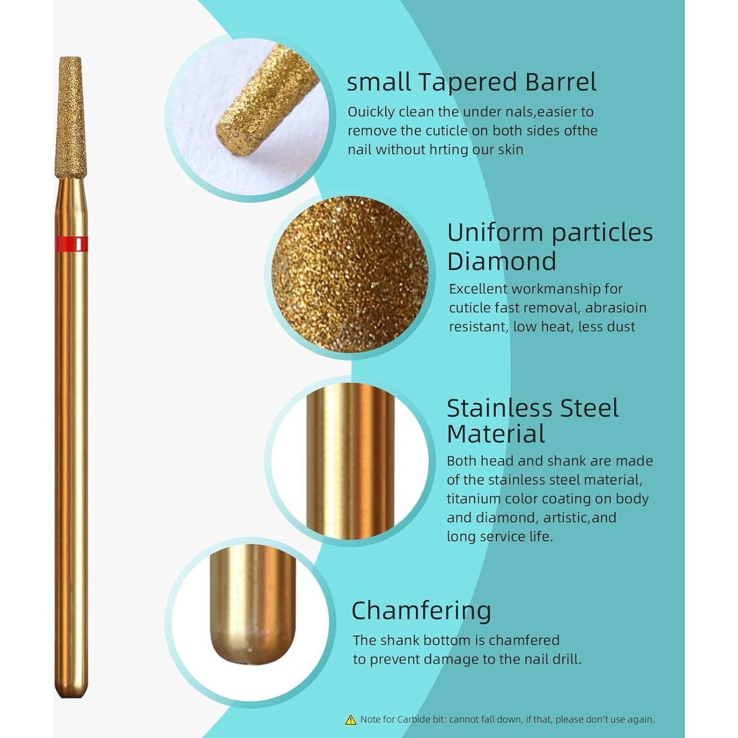 Broca Limpiadora de Cutículas 2mm hytoos - Titanio Fino