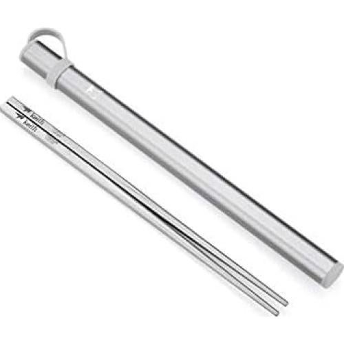Palillos de Titanio Keith Ti5633 con Estuche Aluminio Gris