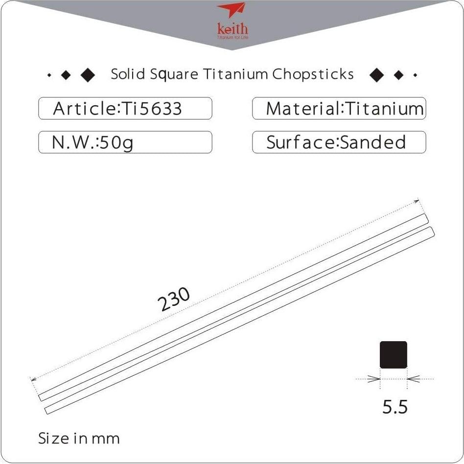 Palillos de Titanio Keith Ti5633 con Estuche Aluminio Gris