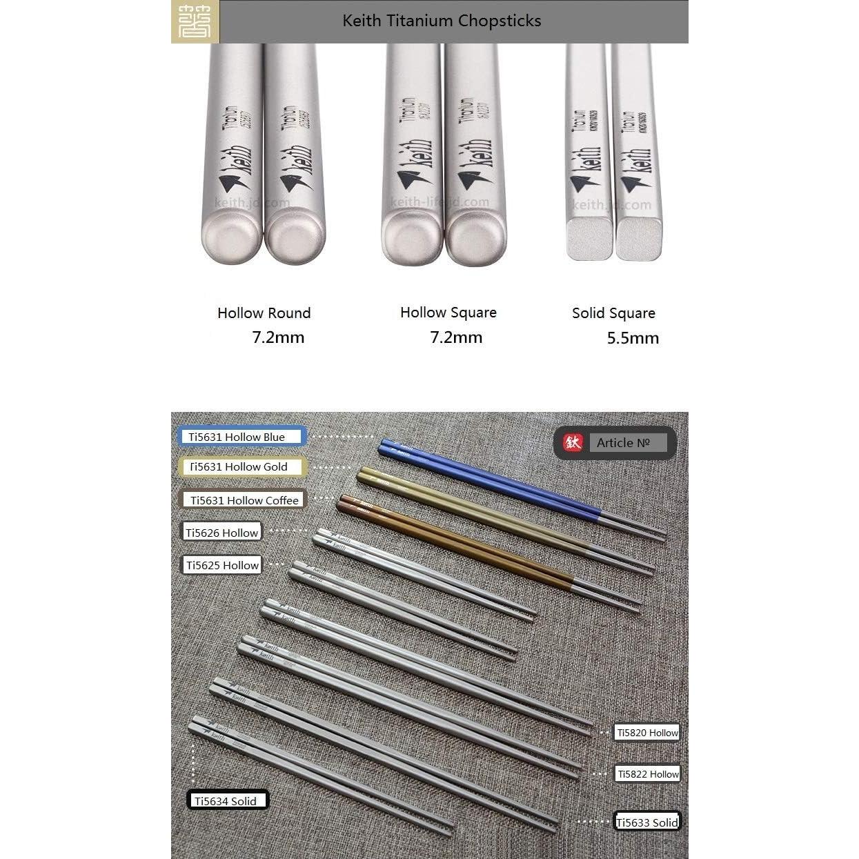 Palillos de Titanio Keith Ti5633 con Estuche Aluminio Gris