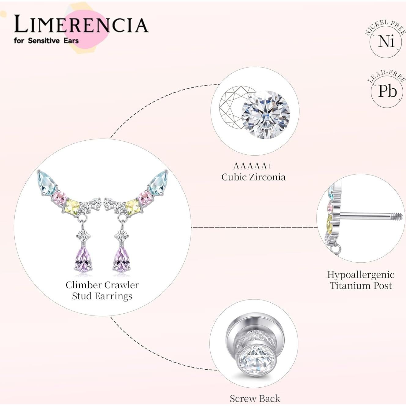 Pendientes de Titanio Hipoalergénicos G23 20G con Zirconia