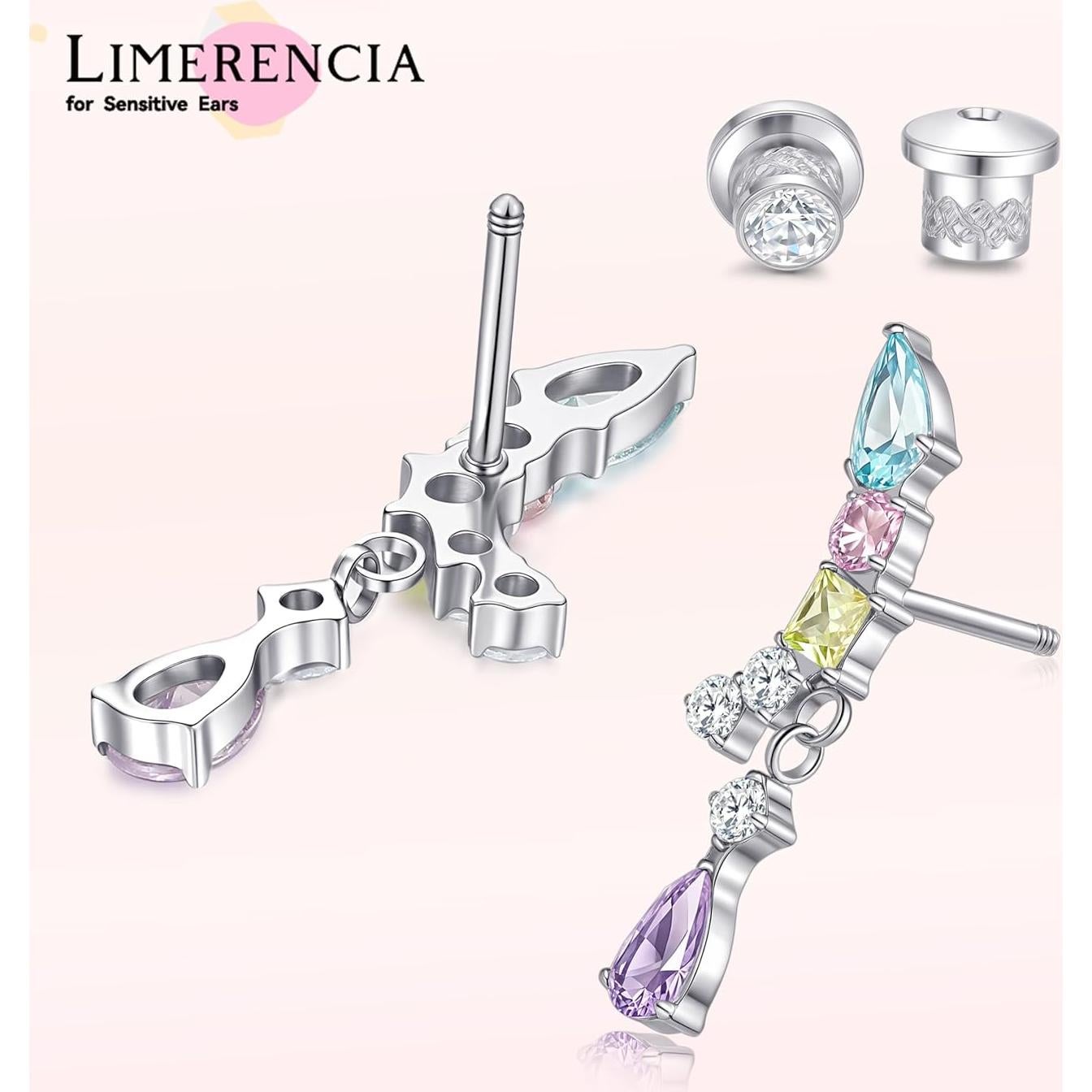 Pendientes de Titanio Hipoalergénicos G23 20G con Zirconia