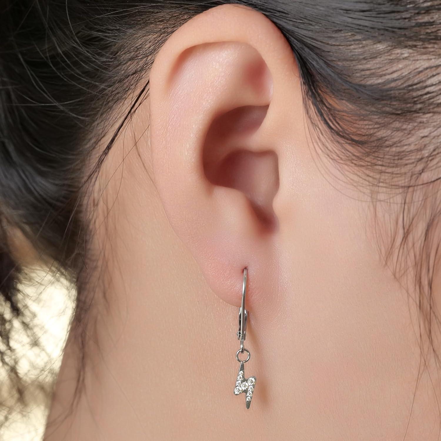 Pendientes Colgantes de Titanio Hipoalergénicos Limerencia F136